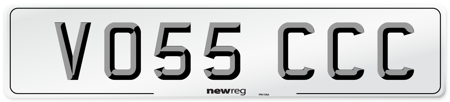 VO55 CCC Number Plate from New Reg